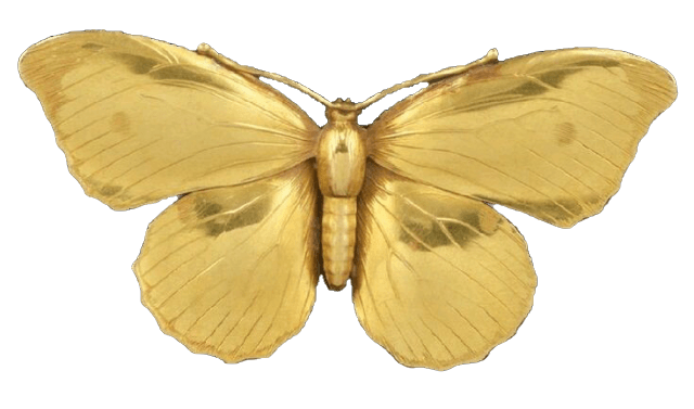 a butterfly made of gold